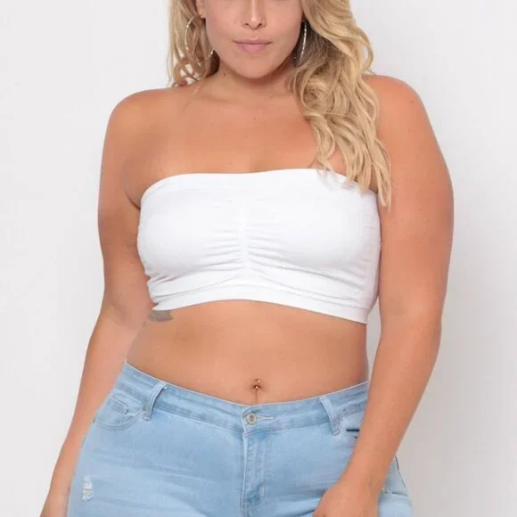 3pcs SET Strapless Bandeau Padded Tube Top Bra Stretch Non-slip - Picture 3 of 9